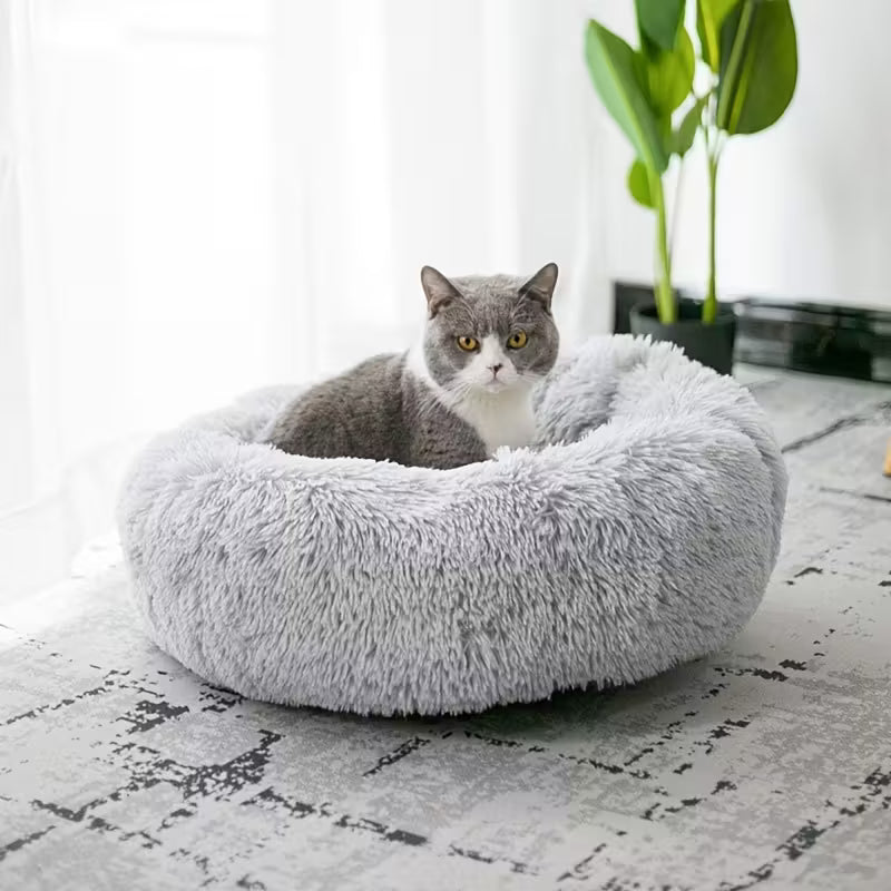 Mjuk & Lugnande Kattsäng / Hundsäng – Supermjuk Plysch & Andningsbar Komfort