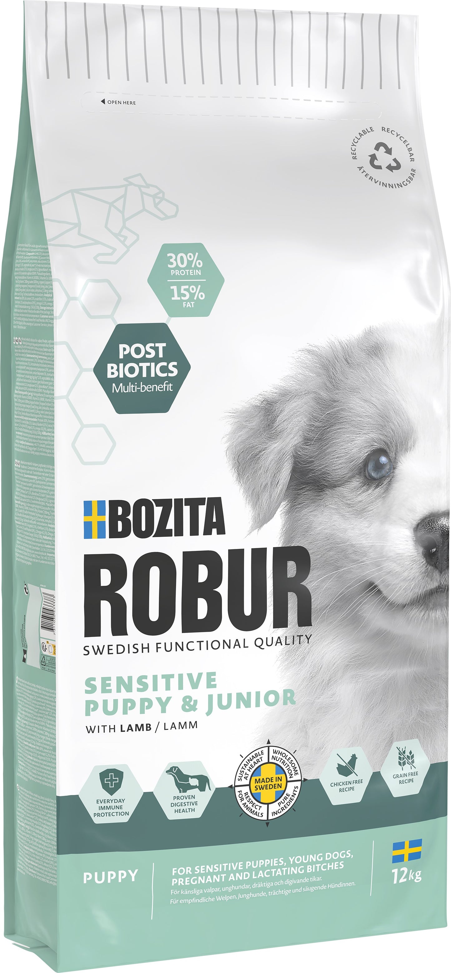 Bozita Robur Sensitive Grain Free Puppy Hundfoder 12kg