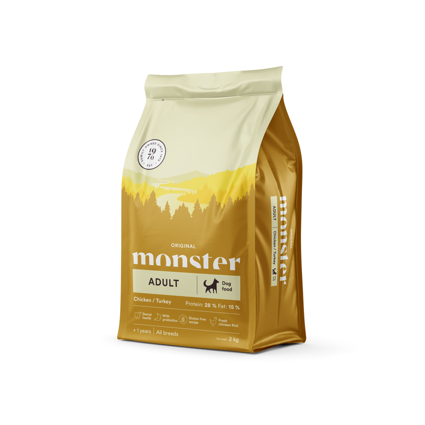 Monster Dog Original Adult Chicken/Turkey - Torrfoder Hund