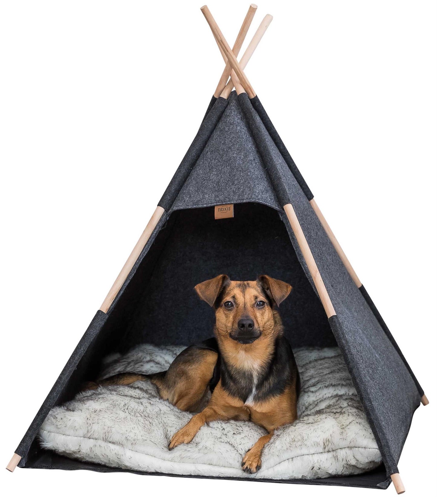 Trixie Tipi tält, filt, 70 × 70 × 70 cm, antracit 