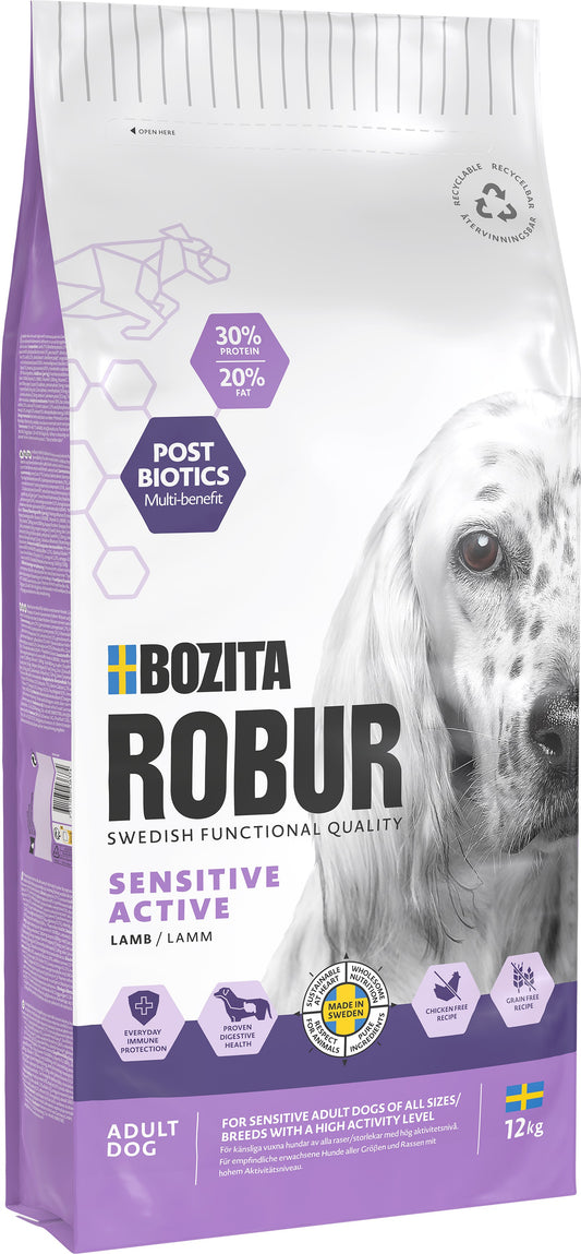 Bozita Robur Sensitive Grain Free Active Hundfoder 12kg