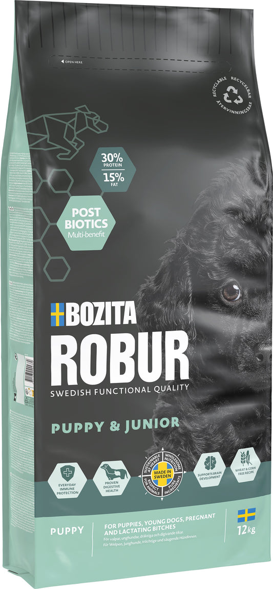 Bozita Robur Puppy & Junior Torrfoder för hund 12kg