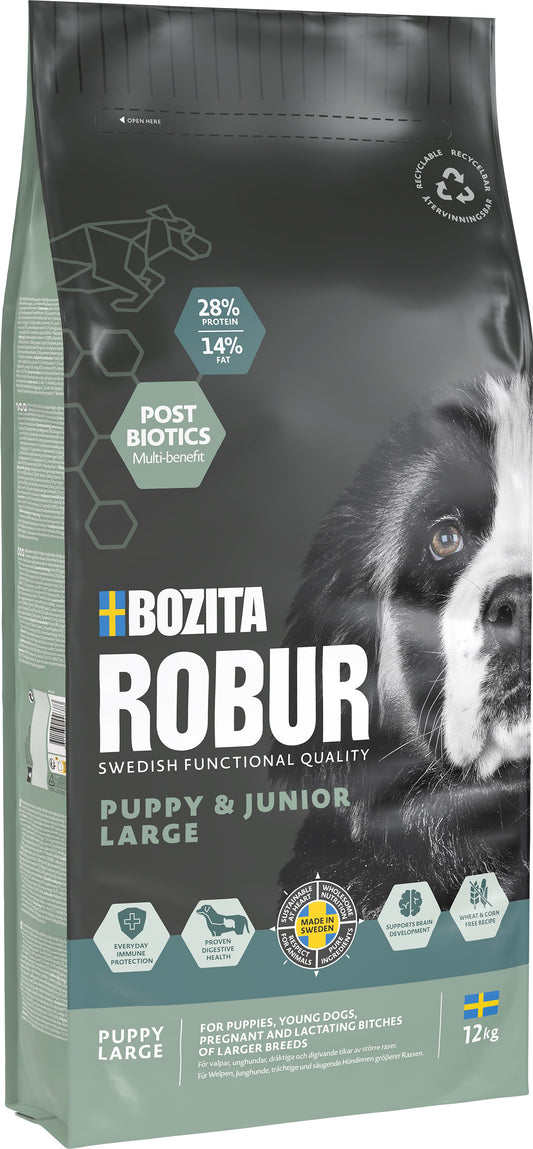 Bozita Robur Puppy & Junior Large Torrfoder för hund 12kg