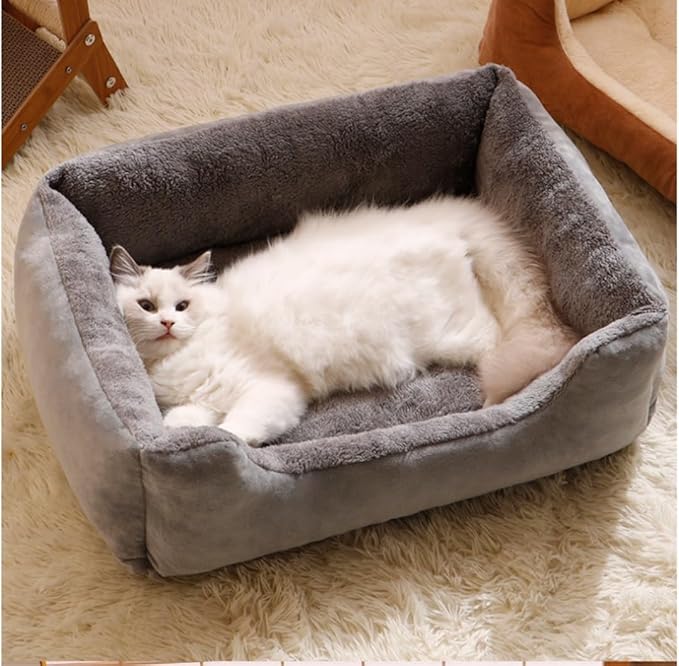 Mysig och Ångestlindrande Säng för Katter och Småhundar – Perfekt för Dina Fjälliga Vänner