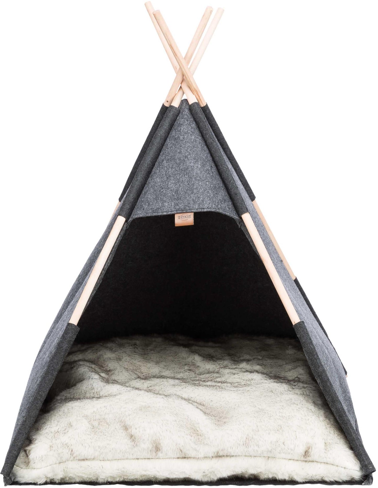 Trixie Tipi tält, filt, 70 × 70 × 70 cm, antracit 