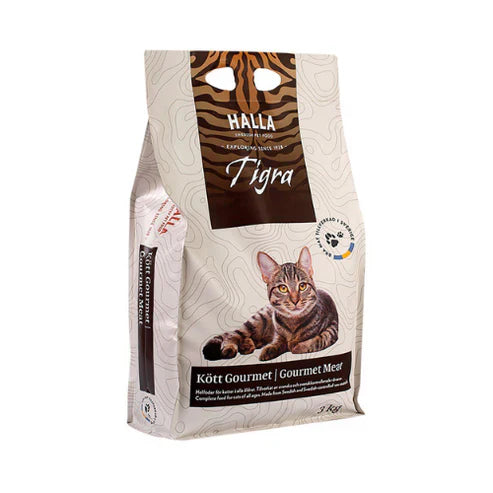 Halla Kattfoder Tigra Kött Gourmet