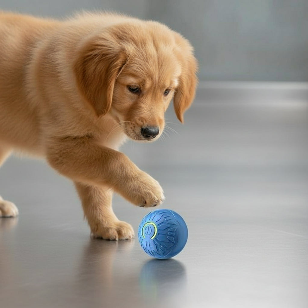 Smart Interaktiv Självrullande LED-boll för Katt & Hund – Mot Tristess & Överskottsenergi